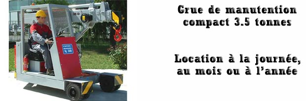 Location de mini grue de manutention