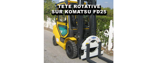 Accessoire pour chariot élévateur : TETE ROTATIVE, adapté par MANUPROVENCE